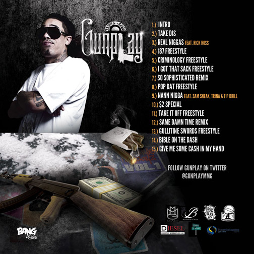 Gunplay 601 and Snort mixtape track list artwork
